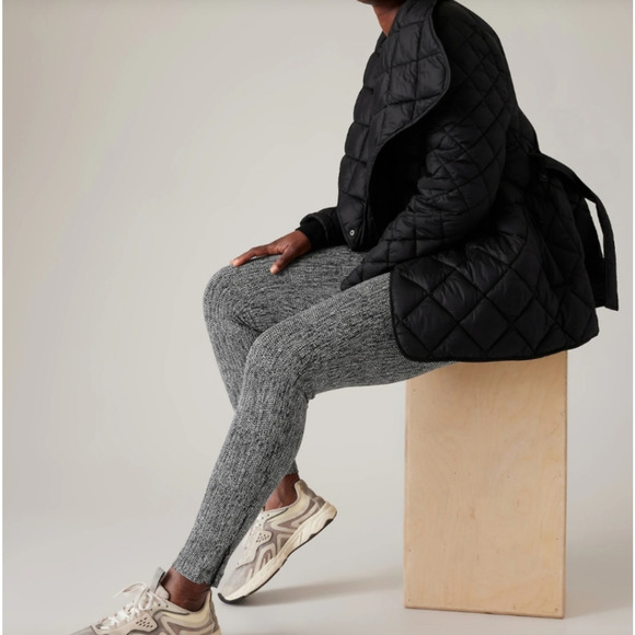 NWT ATHLETA Delancey Textured Moto Tight Braiden Black 3X Plus Sport‎ Casual - Picture 1 of 5